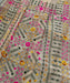 LINEN CHANDERI SAREE WITH PHULKARI WORK