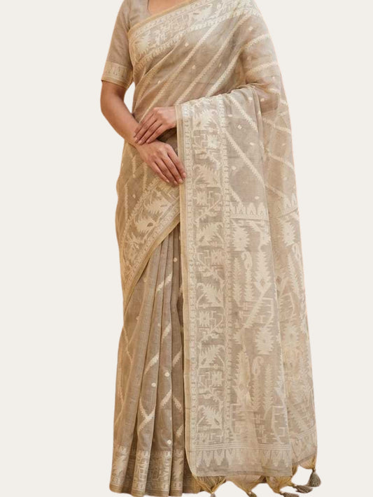 JAMDANI SAREE WITH TRADITIONAL BORDER
