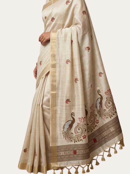 GRACEFUL WEAVES ARTISTIC JAMDANI SAREE