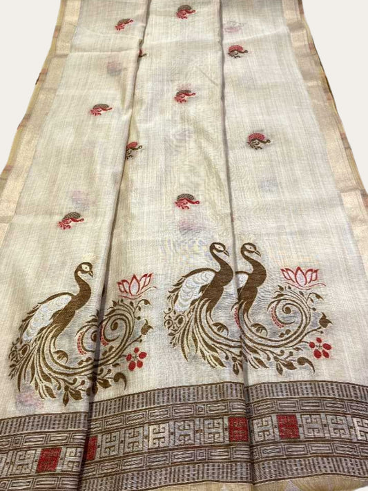 GRACEFUL WEAVES ARTISTIC JAMDANI SAREE