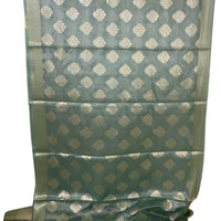 AQUA BLUE SEMI BANARAS SAREE