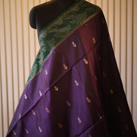 Purple and Green Kanjeevaram Saree