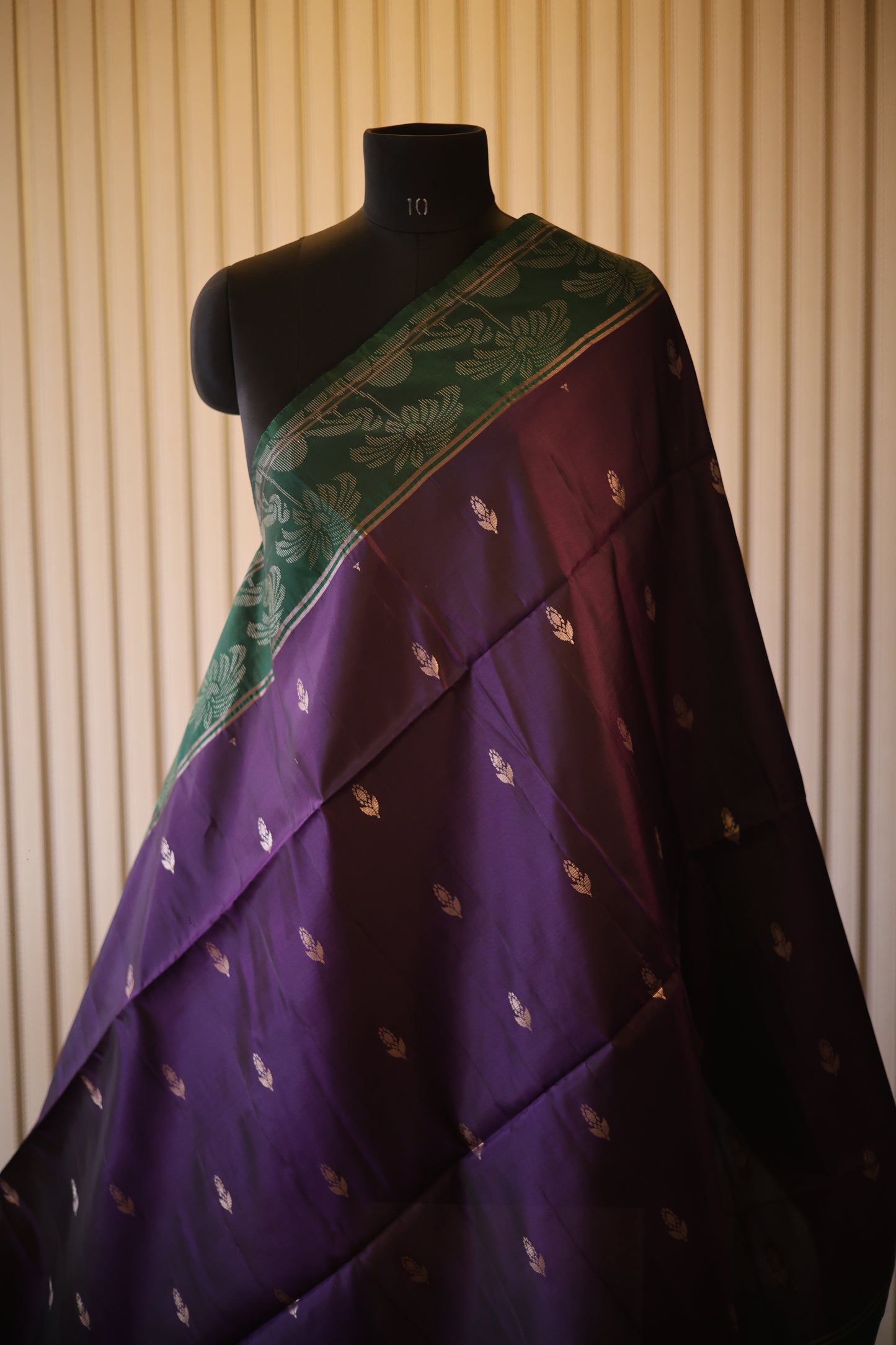 Purple and Green Kanjeevaram Saree