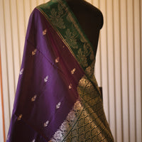 Purple and Green Kanjeevaram Saree