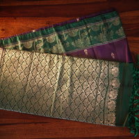 Purple and Green Kanjeevaram Saree