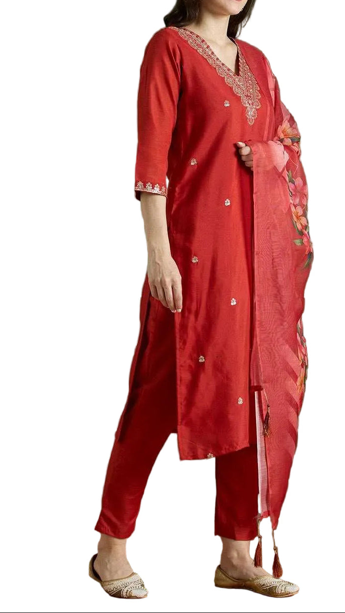 RAYON SLUB KURTI SET 