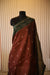 Rust Brown and Green Kanjeevaram Silk Saree with Zari Weave