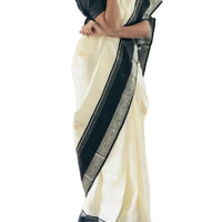 SOFT LICHI SILK SAREE WITH RICE JACQUARD PALLU 