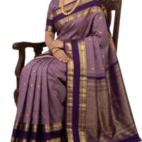 Kanchipuram Pattu Lavender & Deep Purple Saree