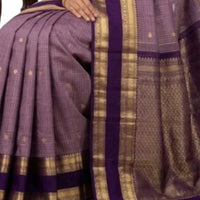 Kanchipuram Pattu Lavender & Deep Purple Saree