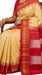 Radiant Gadwal Silk Saree in Golden Yellow and Crimson Red