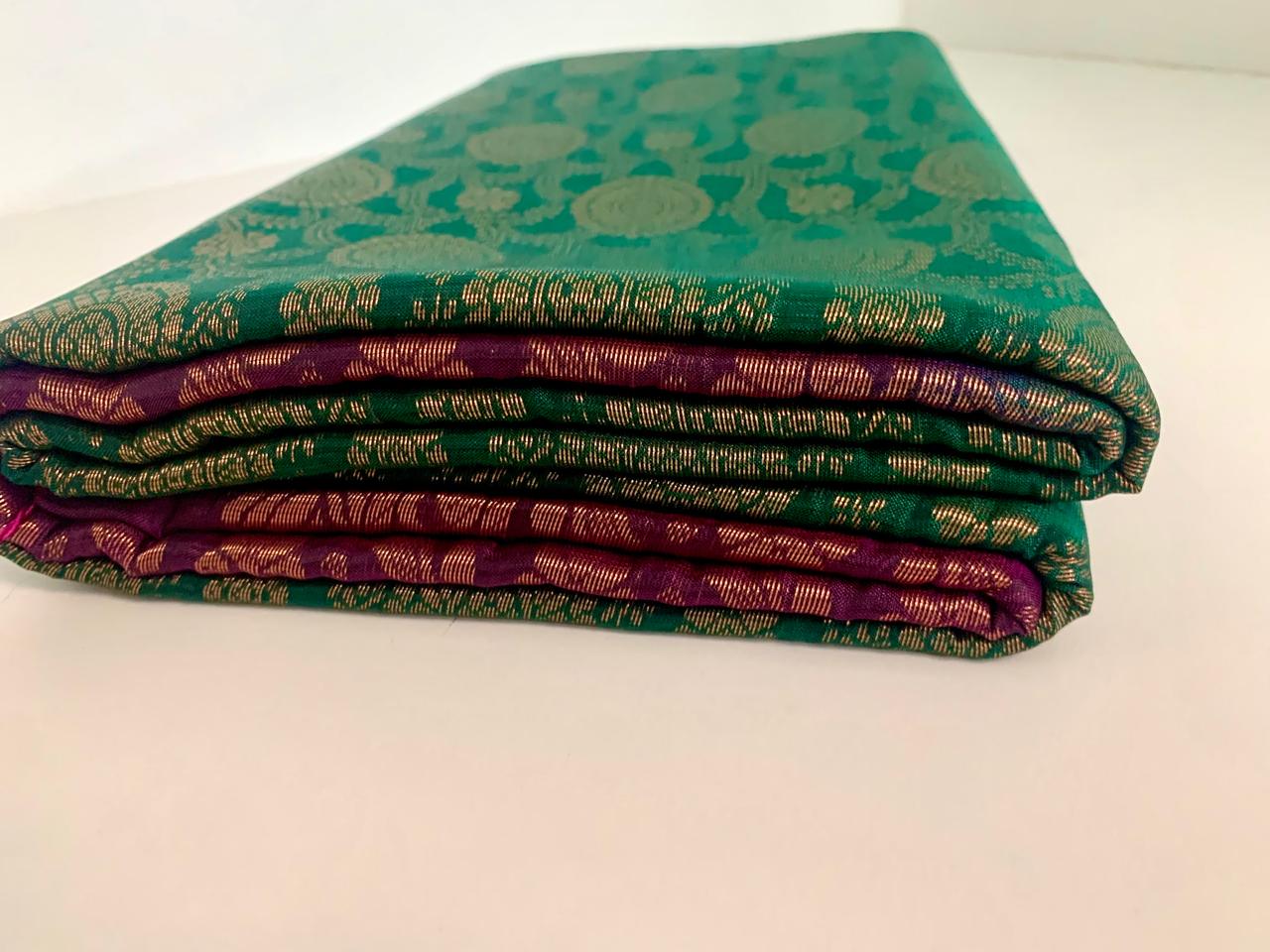 Emerald Green Kanjeevaram Silk Saree