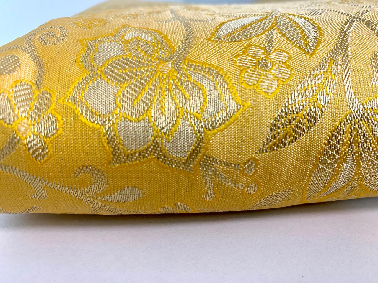 Golden Yellow Kanjeevaram Silk Saree