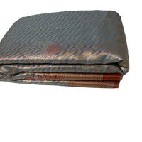 Zari Brocade Silk Saree with Red Border & Pallu