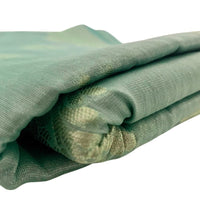 Aqua Blue Semi Banaras Saree - GET ESSENTIAL