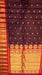 Gadwal Silk Saree in Maroon & Crimson Red with Gold Zari Weave - GET ESSENTIAL