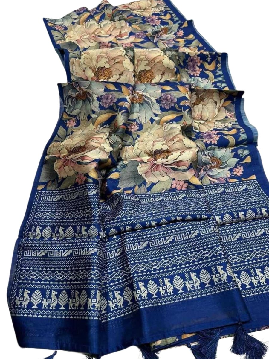 GRACEFUL TUSSAR KALAMKARI SAREE