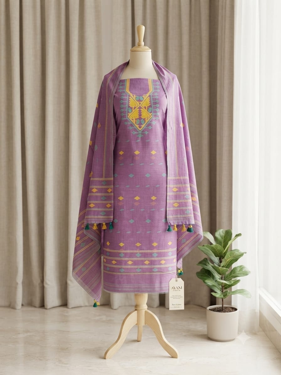 Jamdani Salwar Suit Piece - GET ESSENTIAL
