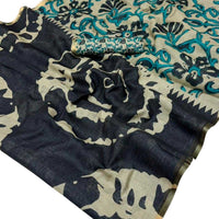 Shibori Kalamkari Linen Saree