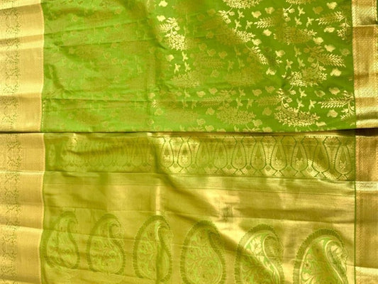 Light Green Kanjeevaram Silk Saree - GET ESSENTIAL