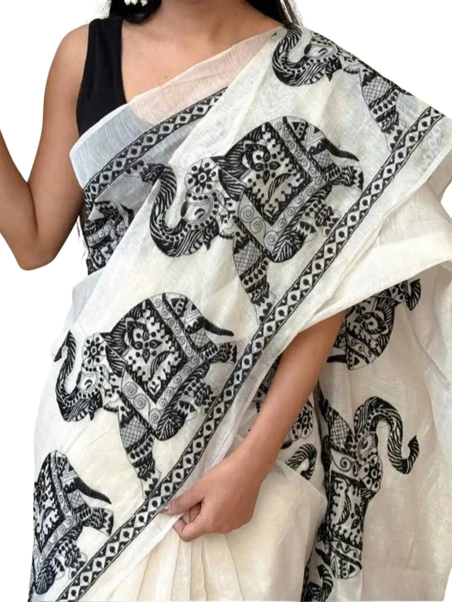 Linen Saree - GET ESSENTIAL