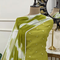 MODAL EMBROIDERY TASSEL LACE SUIT - GREEN - GET ESSENTIAL