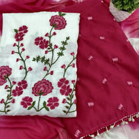 MODAL EMBROIDERY TASSEL LACE SUIT MATERIAL - GET ESSENTIAL
