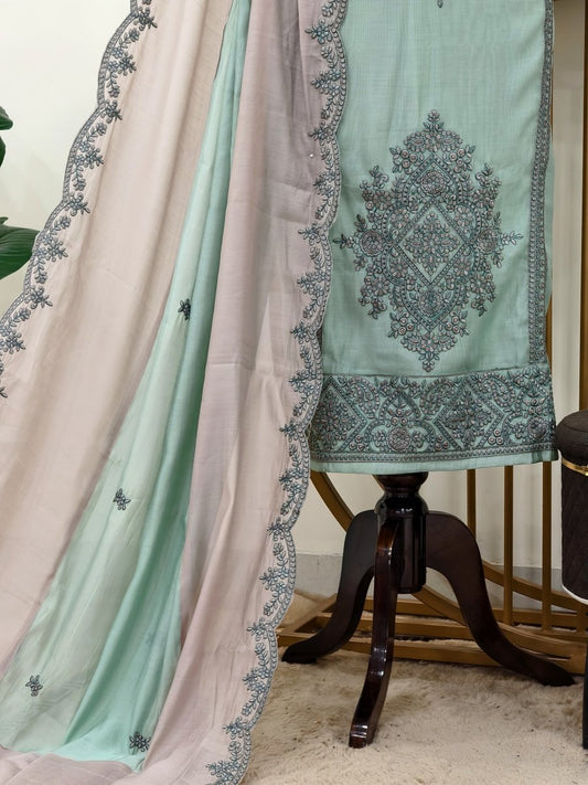 MODAL MUL EMBROIDERY SUIT - GET ESSENTIAL
