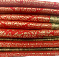 Olive Green and Red Kanjeevaram Silk Saree - GET ESSENTIAL