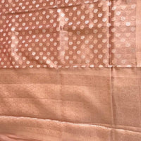 Peach Brown Tissue Silk Saree - GET ESSENTIAL