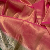 Pink and Green Kanjeevaram Tissue Saree - GET ESSENTIAL