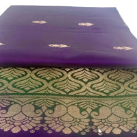 Purple-Green Kanjeevaram Silk Saree - GET ESSENTIAL