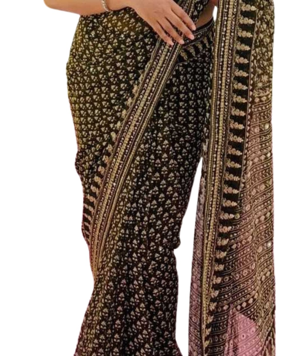 Radiant Mirror Elegance Saree - GET ESSENTIAL