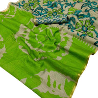 Shibori Kalamkari Linen Saree - GET ESSENTIAL