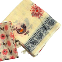 SOFT LINEN COTTON SAREE - GET ESSENTIAL