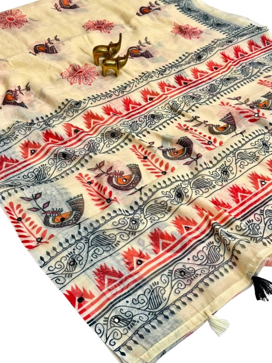 SOFT LINEN COTTON SAREE - GET ESSENTIAL