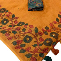 Soft Linen Kalamkari Saree - GET ESSENTIAL