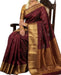 Timeless Burgundy Dharmavaram Saree - GET ESSENTIAL