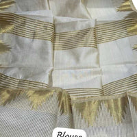 TUSSAR SILK SAREE WITH  ELEGANCE