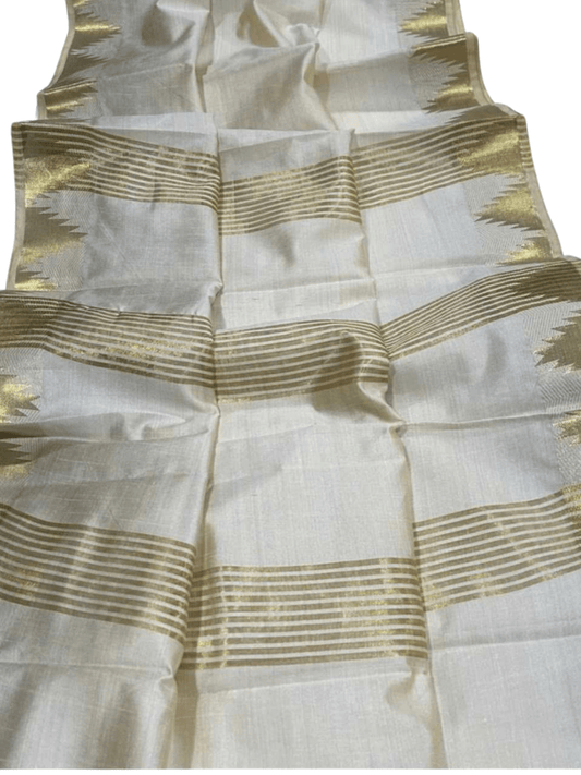 TUSSAR SILK SAREE WITH  ELEGANCE